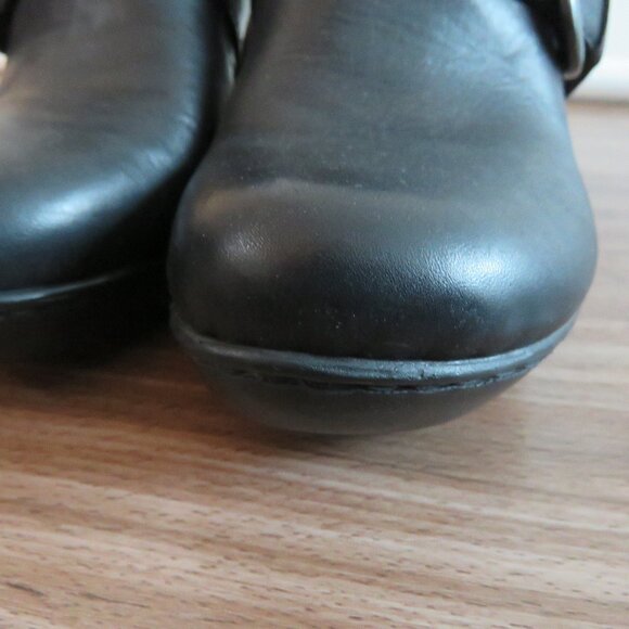 BORN Holly Leather Platform Slip On Clog Mules Y2K Black Leather - Size US 7 - Picture 8 of 14